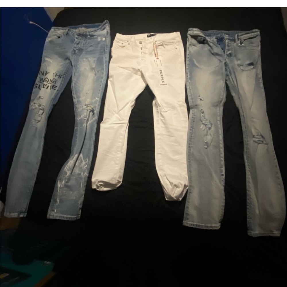 i have 2 pairs of ksubi jeans size 31 and one pair of white Purple jeans